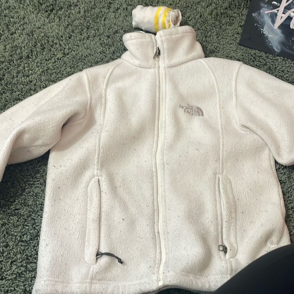 XS Northface fleece in white